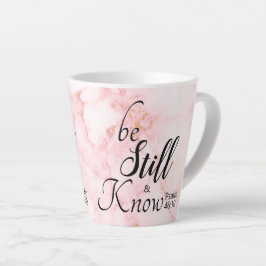 Seien Sie still und kennen Sie die Bibelverse 46:1 Milchtasse