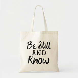 Seien Sie still und kennen Sie die Gospel-Grafik M Tragetasche
