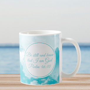 Seien Sie still und wissen, dass ich Gott Bibel Ve Kaffeetasse