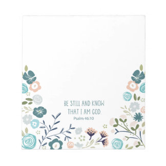 Seien Sie still und wissen, dass ich Gott bin. Not Notizblock