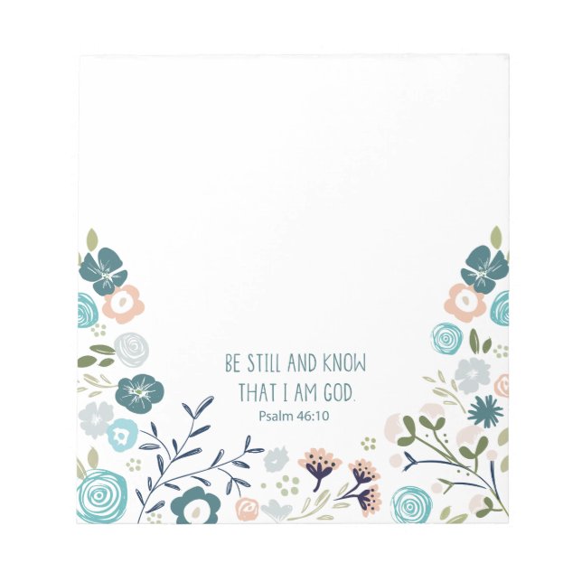 Seien Sie still und wissen, dass ich Gott bin. Not Notizblock (Vorderseite)