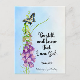 Seien Sie still und wissen, dass ich Gott bin. Psa Postkarte