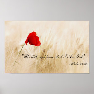 Seien Sie still und wissen, dass ich Gott-Poster b Poster