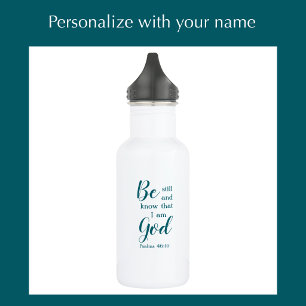 Seien Sie still und wissen Personalisiert Name F Edelstahlflasche
