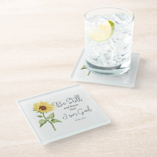 Seien Sie still und wissen Sie, dass ich Gott Sonn Glasuntersetzer