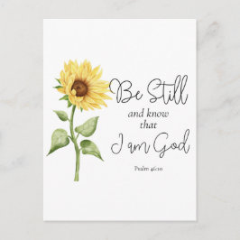 Seien Sie still und wissen Sie, dass ich Gott Sonn Postkarte
