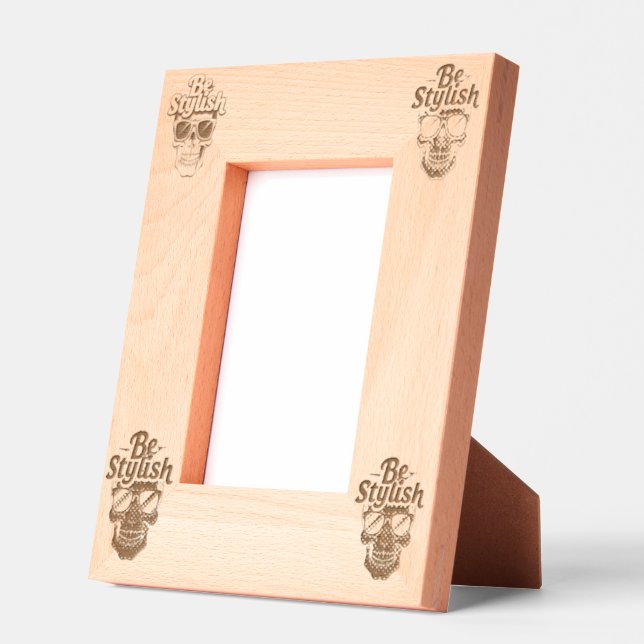 Seien Sie stilvoll, lebendiger grüner Schädel mit  Geätzte Rahmen (Links)