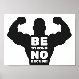 Seien Sie stur ohne Entschuldigung  Bodybuilder Gy Poster