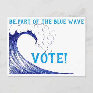 Seien Sie Teil der Blauen Welle 2020 Postkarte