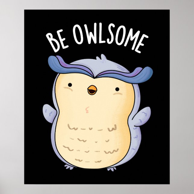 Seien Sie unheimlich lustige Owl Puppe Dark BG Poster (Vorne)