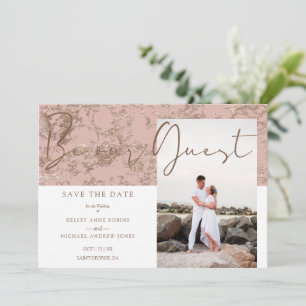 Seien Sie unser Foto Couple Modern Rose Gold