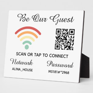 Seien Sie unser Gast Qr Code Wifi Network & Passwo Fotoplatte