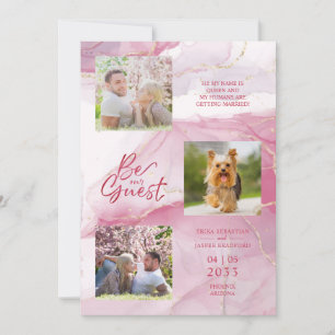Seien Sie unser Gast Quote Imitate Marmor in Pink 