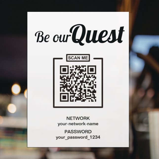 Seien Sie unser Gast Scan zu Connect QR Code WIFI Poster (Von Creator hochgeladen)
