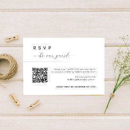 Seien Sie unser Gast-Skript Einfache Minimal-Hochz RSVP Karte