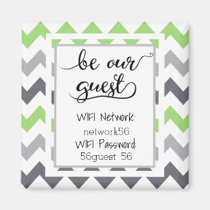 Seien Sie unser Gast Wifi Information Password Mag Magnet