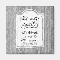 Seien Sie unser Gast Wifi Information Password Mag
