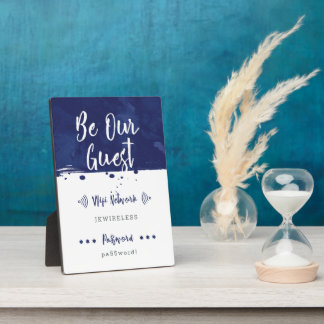 Seien Sie unser Gast - Wifi Network Plaque Fotoplatte