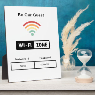 Seien Sie unser Gästebuch WIFI-Informationskennwor Fotoplatte