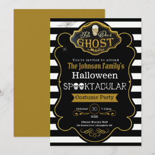 Seien Sie unser Geist Black & Gold Kostüme Party E Karte