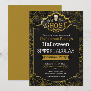Seien Sie unser Geist Black & Gold Kostüme Party E Karte