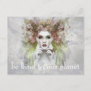 Seien Sie unser Planet - Gaia Cry Earth Day Postkarte