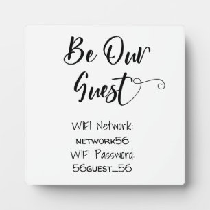 Seien Sie unser WIFI-Informationskennwort Wedding Fotoplatte