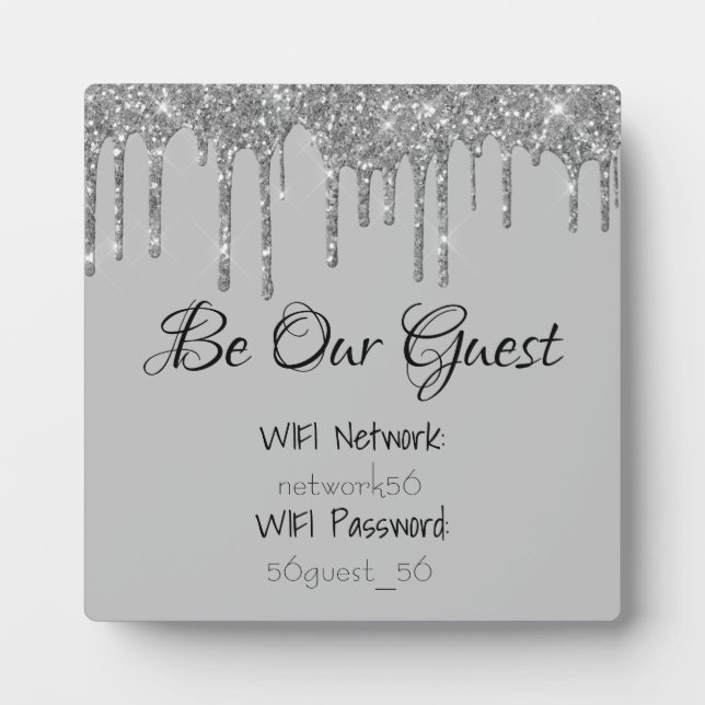 Seien Sie unser WIFI-Informationskennwort Wedding Fotoplatte (Vorderseite)