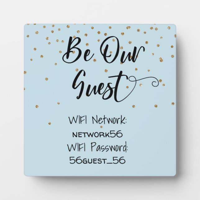 Seien Sie unser WIFI-Informationskennwort Wedding Fotoplatte (Vorderseite)