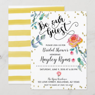 Seien Sie unsere Gäste Bridal Dusche Einladung Was