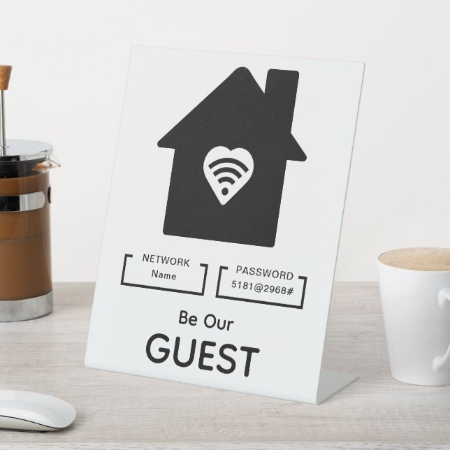 Seien Sie unsere WIFI Information Password Wohnges Sockelschild (In SItu)