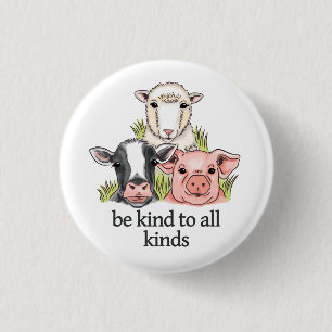 Seien Sie Vegan zu allen möglichen Tierrechten Button