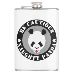 Seien Sie vorsichtig, Naught Panda Flachmann