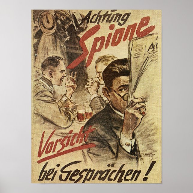 Seien Sie vorsichtig - Spionageposter Poster (Vorne)