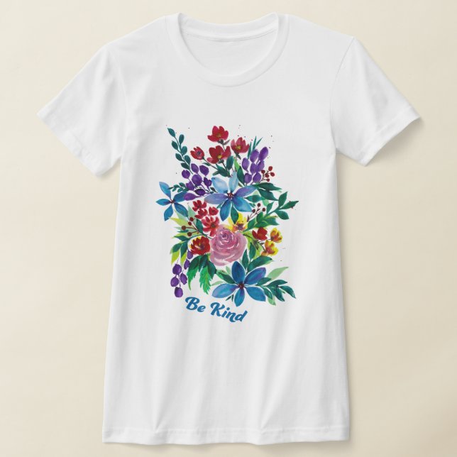 Seien Sie wie ein floraler, florierender T - Shirt (Ablage )