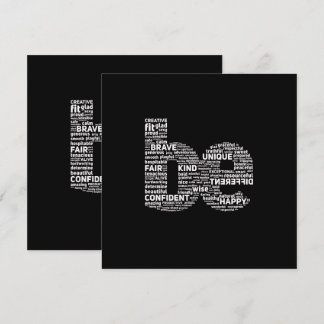 Seien Sie Word Art Card - Motivierend Grußkarte
