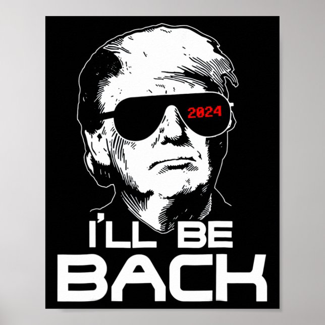 Seien Sie zurück Funny 45 47 Donald Trump 2024 Ame Poster (Vorne)