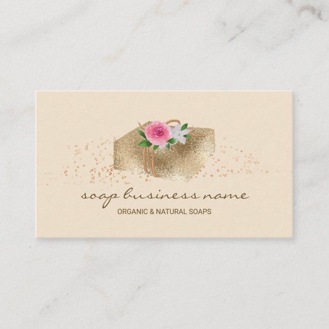 Seife Blume Sparkle Doppelseitig Visitenkarte (Vorderseite)