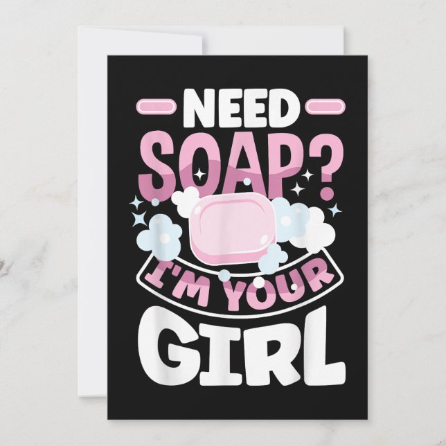 Seife machen Seife Maker Funny Einladung (Vorderseite)