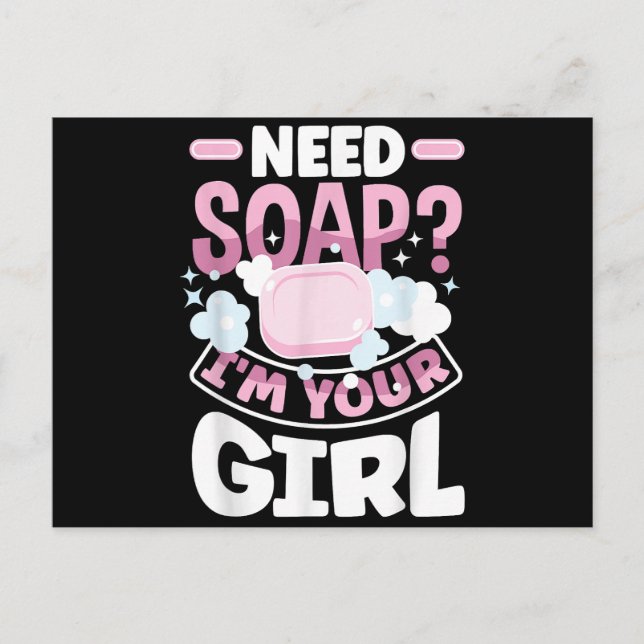 Seife machen Seife Maker Funny Postkarte (Vorderseite)