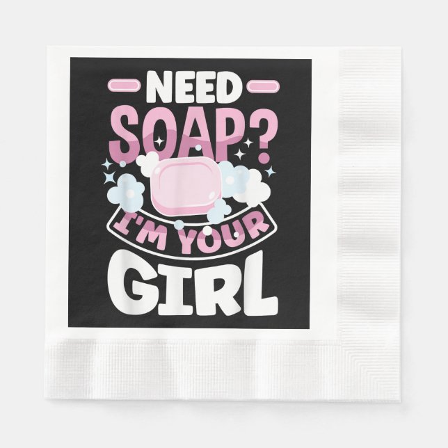 Seife machen Seife Maker Funny Serviette (Vorderseite)