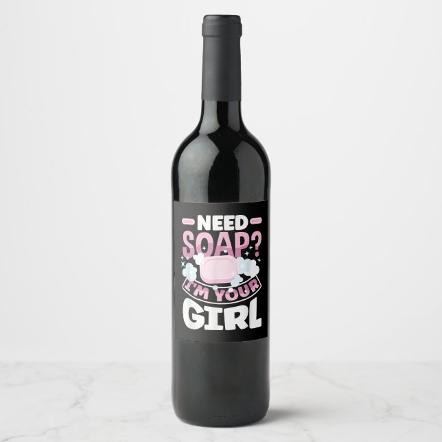 Seife machen Seife Maker Funny Weinetikett (Vorderseite)