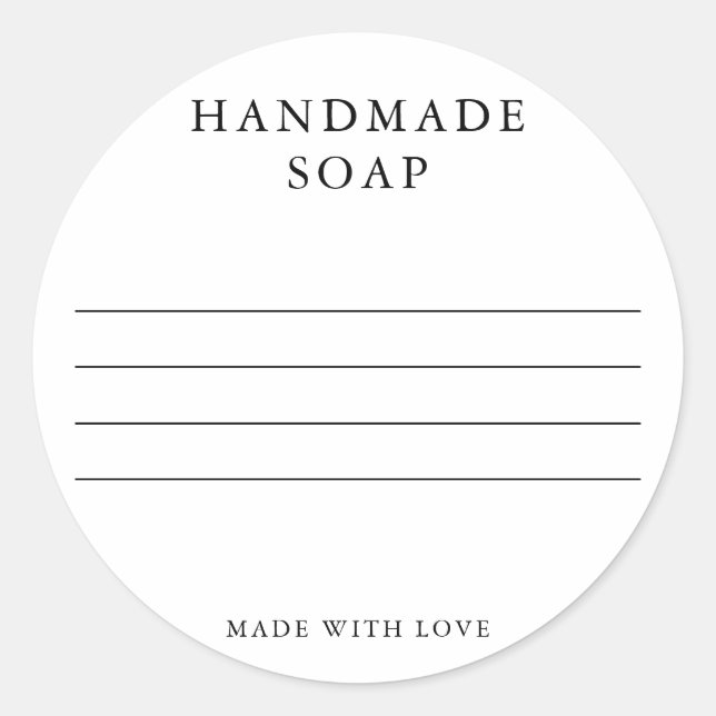 Seifen-Aufkleber Runder Aufkleber (Vorderseite)