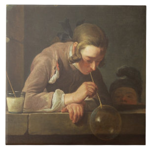 Seifen-Blasen, C. 1733 - 34 (Öl auf Leinwand) Fliese