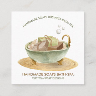 Seifen Branding Badebombe Badewanne Spa Quadratische Visitenkarte