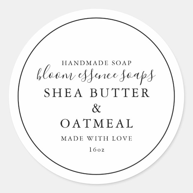 Seifenaufkleber Runder Aufkleber (Vorderseite)
