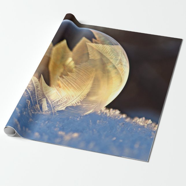 Seifenblase auf Schnee Geschenkpapier (Ungerollt)