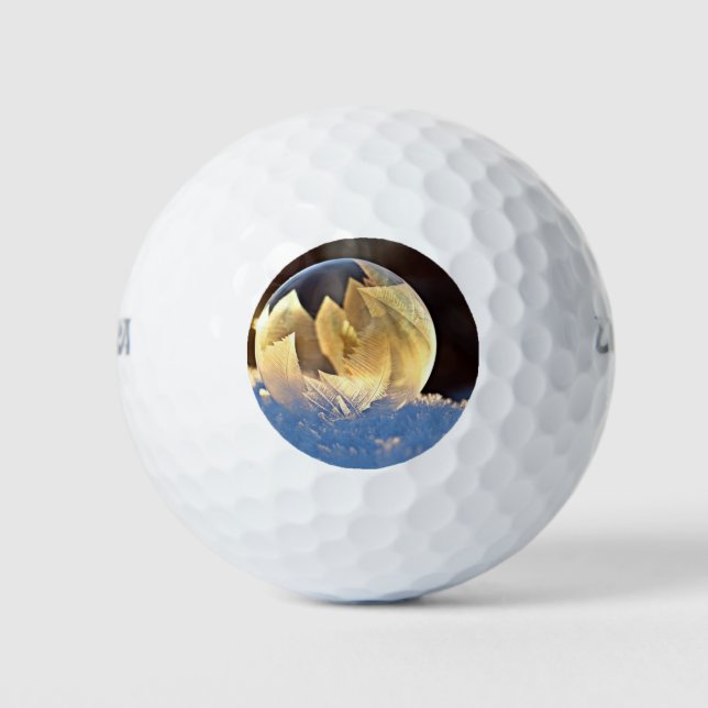 Seifenblase auf Schnee Golfball (Vorderseite)
