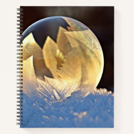 Seifenblase auf Schnee Notizbuch
