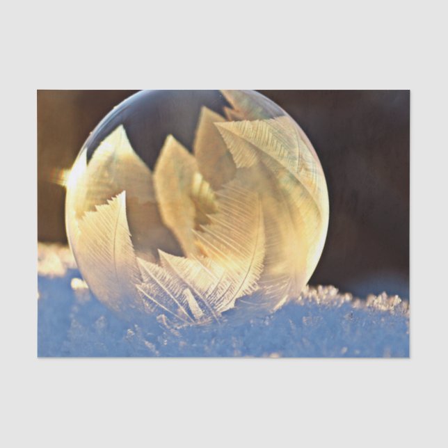 Seifenblase auf Schnee Seidenpapier (Vorderseite)